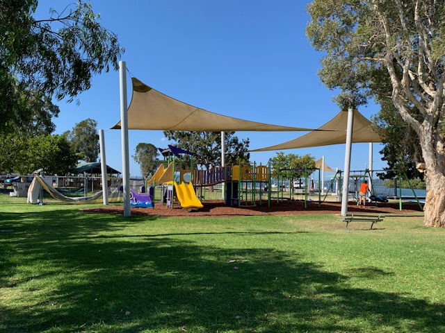 Covered children's playground at Henderson Park, Lemon Tree Passage, Port Stephens