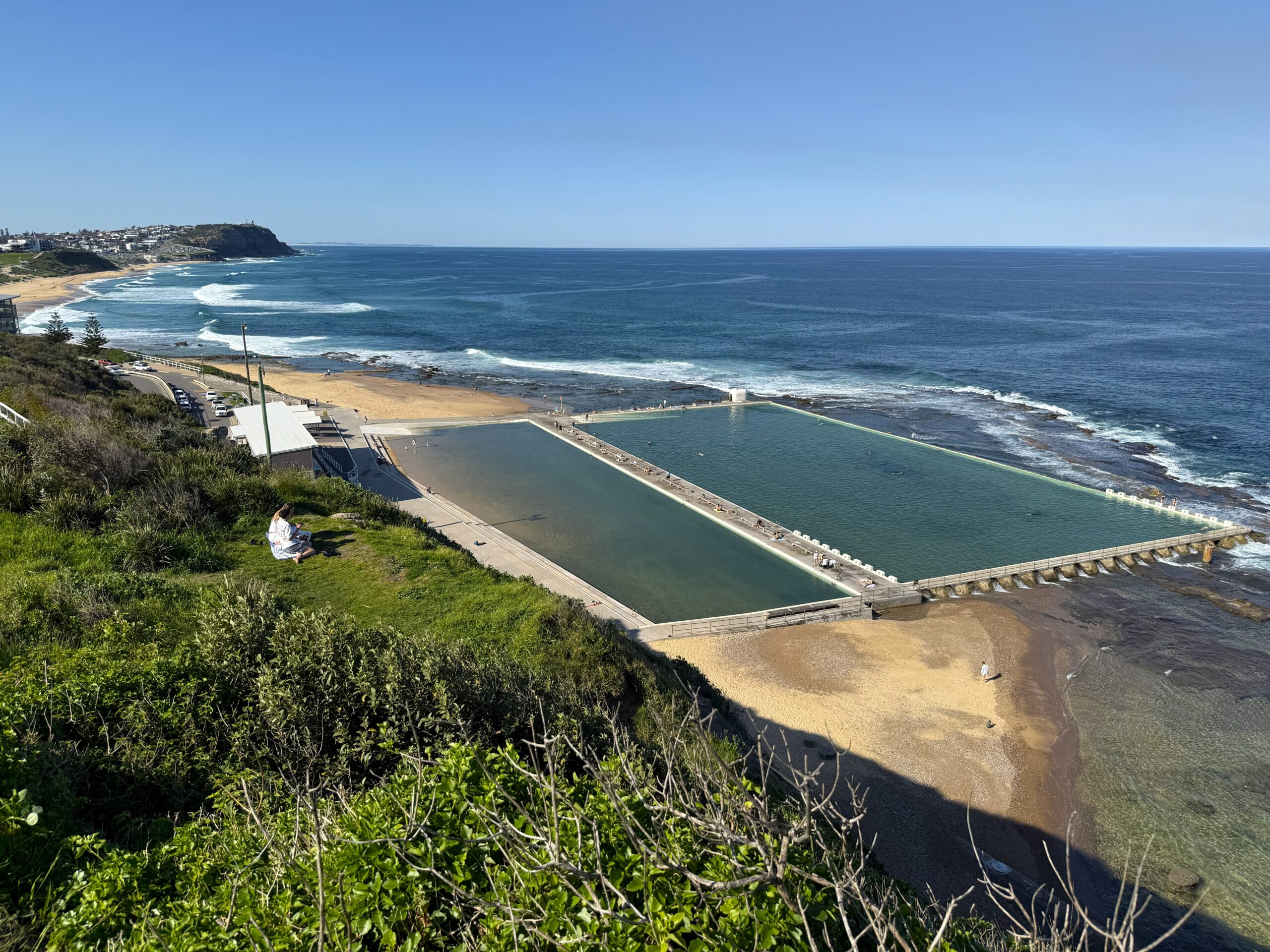 Overlooking Merewether Ocean Baths and the Newcastle coastline