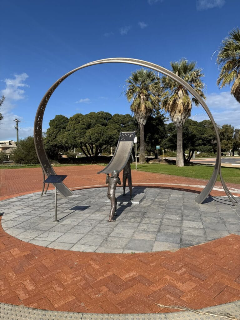 Iris Sundial is a fully functional sundial located outside the Queens Park Theatre