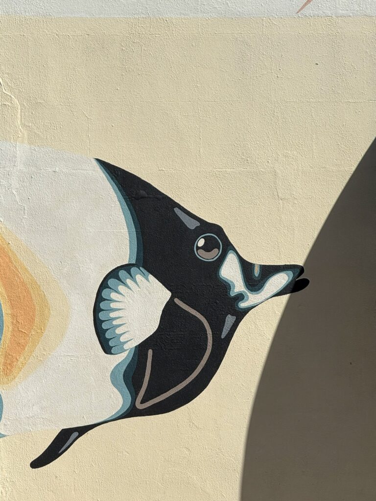 Mural of a butterfly fish in Geraldton