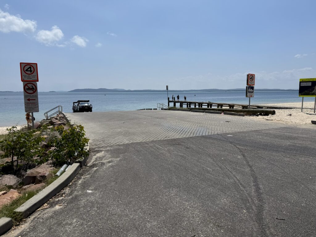 Little Beach Boat Ramp being used to launch boat