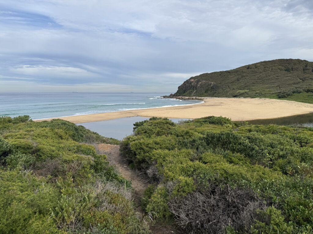Views of Glenrock Beach looking out to sea