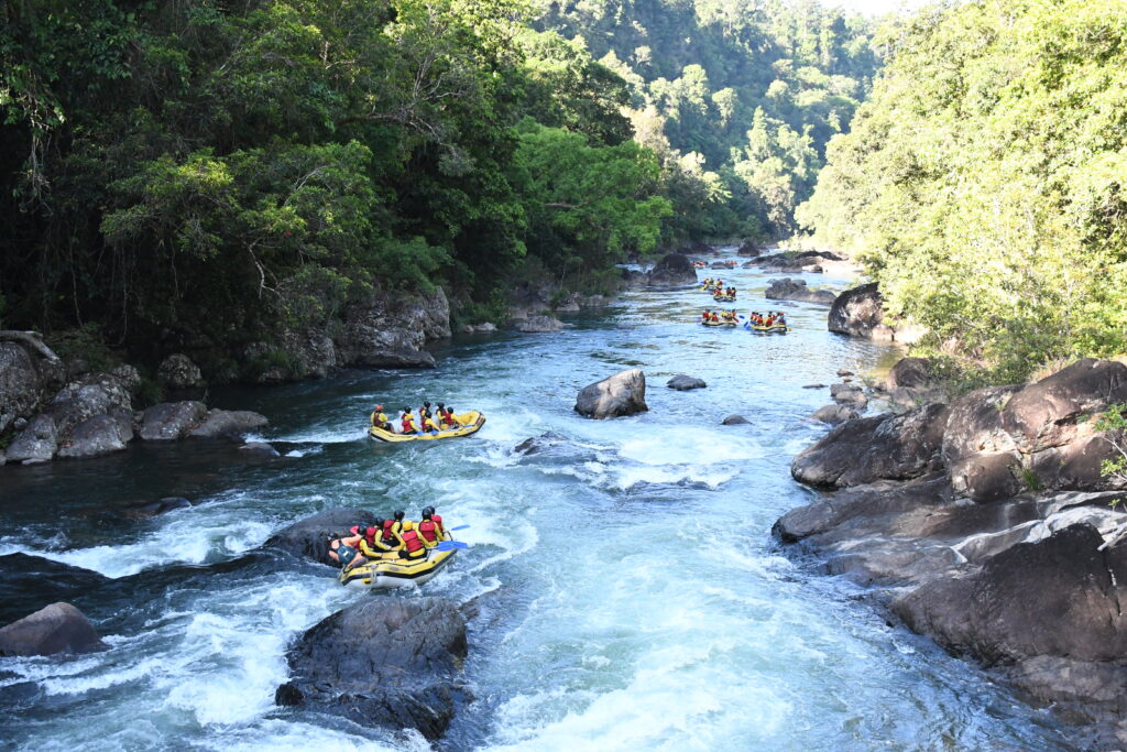 A more peaceful section of the Tully River