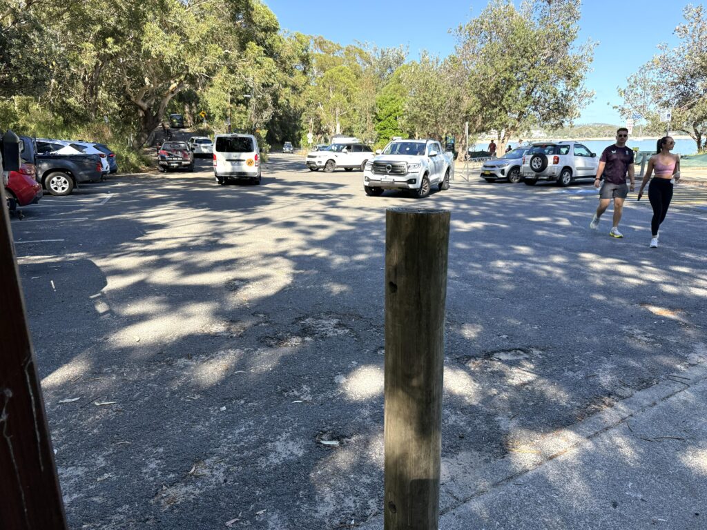Car park at the start of the TOmaree Headland Summit Walk